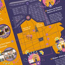 Infografía Mapa Pueblo Mágico Pátzcuaro - Curso Infografía con Adobe Illustrator. Een project van Traditionele illustratie,  Infographics y Digitale illustratie van Simón Castellanos - 27.05.2022