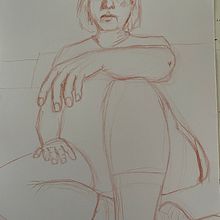 Mein Kursprojekt: Selbstporträt. Un proyecto de Bellas Artes, Dibujo a lápiz, Dibujo, Dibujo de Retrato, Dibujo realista, Dibujo anatómico y Pintura gouache de Andrea Gunkler - 28.05.2022