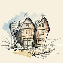 LOVE, DEATH + ROBOTS meets Albert Kiefer. Sketching, Drawing, Architectural Illustration, Sketchbook & Ink Illustration project by David Drazil - 05.28.2022