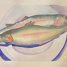 Watercolor Trout. Pintura em aquarela projeto de Buffy Weiss - 01.05.2022