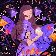My project for course: Fantasy Illustration in Your Own Style. Un progetto di Illustrazione tradizionale, Disegno, Illustrazione digitale, Pittura ad acquerello e Teoria del colore di Vigh Veronika - 29.05.2022