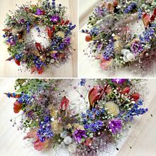 My project for course: Wreath Creation with Dried Flowers. Een project van  Ontwerp, Interieurontwerp, L, scaping, DIY, Bloem- en plantenschikken y Textielontwerp van nadygoldman13 - 28.05.2022