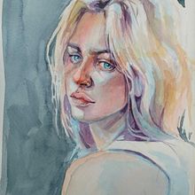 Mi proyecto del curso: Retrato artístico en acuarela. Projekt z dziedziny  Sztuki piękne,  Malarstwo, Malowanie akwarelą i Portret użytkownika Carmen Lucía Arango - 30.05.2022