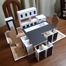 maqueta de cocina . Architecture, Paper Craft, and Retail Design project by RODRIGO ANDREE SAGUER FERRE - 05.27.2022