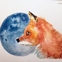 My project for course: Expressive Animal Portraits in Watercolor. Projekt z dziedziny Trad, c, jna ilustracja, Malowanie akwarelą, R, sunek realist, czn, Ilustracja naturalist i czna użytkownika James Clapper - 30.05.2022