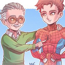 Thank you Stan Lee. Character Design, Digital Illustration, and Traditional illustration project by Mauro Albatros - 05.30.2022