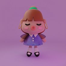 Mi proyecto del curso: Creación de personajes kawaii en 3D con Blender . Traditional illustration, Character Design, Digital Illustration, 3D Modeling, and Manga project by María Alonso Sánchez - 05.30.2022