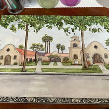 My project for course: Urban Sketching: Express Your World in a New Perspective. Ilustração tradicional, Esboçado, Desenho, Pintura em aquarela, Ilustração arquitetônica, e Sketchbook projeto de childscheryl - 31.05.2022