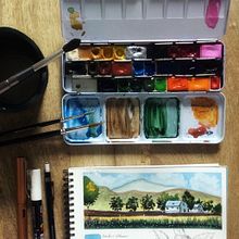 Mi proyecto del curso: Cuaderno de viaje en acuarela. Un progetto di Illustrazione tradizionale, Pittura ad acquerello, Illustrazione architettonica e Sketchbook di upisaavedra - 31.05.2022