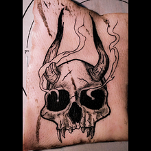 Hell Skull . Un progetto di Design di tatuaggi di João Brandão - 24.05.2022