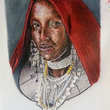 Meu projeto do curso: Retrato realista com lápis de cor . Ilustrație tradițională, Arte plastice, Desen în creion, Desen, Desen de portret, Desen realist, Desen artistic și Desen în creion colorat de Yuri Sloth - 05.31.2022