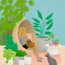 My project «Ève in Australia» for course: Colorful Digital Illustration in Procreate . Ilustrație tradițională, Desen, Ilustrație digitală și Desen digital de France Mars - 06.01.2022