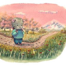 My project for course: Watercolor Illustration with Japanese Influence. Traditional illustration, Drawing, and Watercolor Painting project by Nadia Zubovich - 06.01.2022