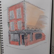 My project for course: Architectural Sketching with Watercolor and Ink. Sketching, Drawing, Watercolor Painting, Architectural Illustration, Sketchbook & Ink Illustration project by helen2022 - 06.01.2022