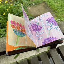 Mein Kursprojekt: Botanische Muster im Skizzenbuch. Traditional illustration, Pattern Design, Botanical Illustration, and Sketchbook project by Val - 06.01.2022