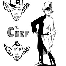 Mi proyecto del curso: The Chef, primera página.. Un projet de Illustration traditionnelle, Beaux Arts, Peinture, B, e dessinée et Illustration à l'encre de Andrés Alvarado - 30.05.2022
