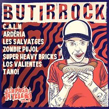 Gig poster for the annual BUTIRROCK Fest - 2022. Un proyecto de Diseño e Ilustración tradicional de Gerard Serrano Salvi - 01.06.2022