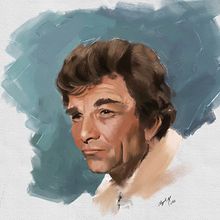 Digital Painting of Peter Falk of the Columbo TV series (study from photo reference). Traditional illustration, and Digital Painting project by a57sunshine - 06.03.2022