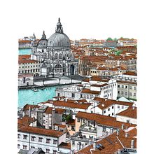 Landscape drawings of different cities illustrating their typical architecture and rooftops. . Traditional illustration, Architecture, Fine Arts, L, scape Architecture, Creativit, Pencil Drawing, Drawing, Realistic Drawing, Artistic Drawing, Architectural Illustration, Sketchbook, and Colored Pencil Drawing project by Preeti Dubey - 06.03.2022