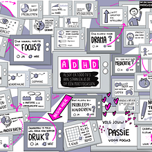 Mijn project van de cursus: Schetchnoting:ADHD. Un progetto di Illustrazione tradizionale, Consulenza creativa, Lettering, Creatività, Disegno, Gestione di un portfolio, Comunicazione, H e lettering di elianereehuis - 04.06.2022