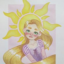 My project for course: Fan Art Drawing with Watercolor and Colored Pencils. Projekt z dziedziny Trad, c, jna ilustracja,  Malarstwo, Malowanie akwarelą, Portret, Ilustracje dla dzieci, R i sowanie kredkami użytkownika Lucie Lencová - 04.06.2022