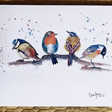 Mi proyecto del curso: Acuarela artística para ilustración de aves. Traditional illustration, Watercolor Painting, Realistic Drawing, and Naturalistic Illustration project by Elise - 06.01.2022