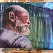 Mein Kursprojekt: Moderne Porträtmalerei mit Ölfarben. Traditional illustration, Fine Arts, Painting, and Oil Painting project by Sabine Agel-Wagner - 06.06.2022