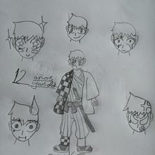 Mi proyecto del curso: El arte del manga: dibuja personajes únicos. Mi personaje Suke Akiyama. Character Design, Pencil Drawing, Drawing, Ink Illustration, and Manga project by Marcel Duran - 06.06.2022