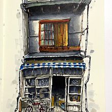My project for course: Expressive Architectural Sketching with Colored Markers. Sketching, Drawing, Architectural Illustration, Sketchbook & Ink Illustration project by Thomas Krogholt Nielsen - 06.02.2022