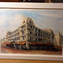 My project for course: Architectural Sketching with Watercolor and Ink. Sketching, Drawing, Watercolor Painting, Architectural Illustration, Sketchbook & Ink Illustration project by Katerina Klikova - 06.06.2022