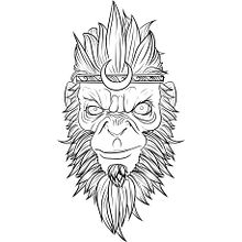 Wukong face tatuaje. Un progetto di Design di tatuaggi di Enier Garcia - 02.06.2022