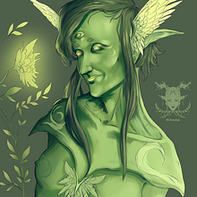 Belleza floral élfica. Traditional illustration project by Facundo Benitez - 04.15.2022