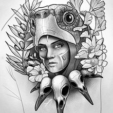 My project for course: Digital Design and Illustration of Tattoos with Procreate. Un proyecto de Ilustración tradicional, Diseño gráfico, Ilustración digital, Diseño de tatuajes y Dibujo digital de Joshua Tollette - 04.06.2022