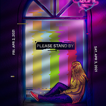 Please Stand By poster design. Design de cartaz projeto de MJ C - 16.06.2019