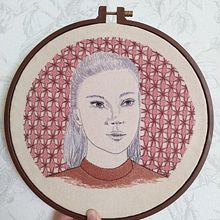 Mi proyecto del curso: Creación de retratos bordados. Un proyecto de Bordado y Diseño textil de Karin Ruiz - 08.06.2022