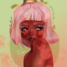 Naturaleza Rosa. Traditional illustration, Drawing, Digital Illustration, Portrait Drawing, Digital Drawing, and Digital Painting project by Eliangel Nava - 06.06.2022