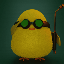 Adult "Welder" egg. Traditional illustration, 3D, Graphic Design, Character Animation, 3D Animation, and 3D Modeling project by Valeriia Romanovska - 06.08.2022