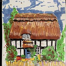 My first attempt with this limited number of markers I get. Un progetto di Bozzetti, Disegno, Illustrazione architettonica, Sketchbook e Illustrazione con inchiostro di Lukasz Derejski - 08.06.2022