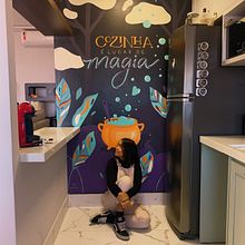 Mural Cozinha Mágica . % Julia Harumi tarafından hazırlanan Harfler, Geleneksel illüstras, Ve on projesi - 06.08.2022