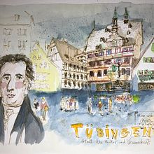 My project for course: Sketching Tübingen, where Göthe lived. Traditional illustration, Sketching, Creativit, Drawing, Watercolor Painting, and Sketchbook project by Andrea Caruso - 06.08.2022