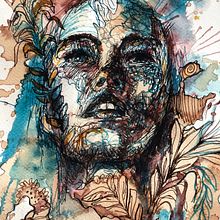 My project for course: Experimental Portraiture with Ink, Tea and Alcohol. Fine Arts, Painting, Drawing & Ink Illustration project by Kristi Moosus - 06.05.2022
