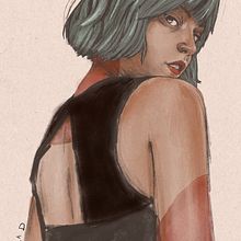 Mi proyecto del curso: Retrato ilustrado con Procreate. Ilustração tradicional, Ilustração vetorial, Ilustração digital, e Desenho de retrato projeto de angeladesiderio_di - 09.06.2022