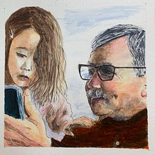 My project for course: Watercolor Portrait Sketchbook. Painting, Watercolor Painting, Portrait Drawing, and Sketchbook project by Barb O - 06.09.2022