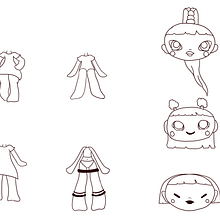 Mon projet du cours : Création de personnages kawaii en 3D avec Blender. Traditional illustration, Character Design, Digital Illustration, 3D Modeling, and Manga project by Elodie Vidal - 06.10.2022