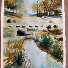 Mi proyecto del curso: Paisajes naturales en acuarela. Fine Arts, Painting, and Watercolor Painting project by JOAQUIN PEREZ VICENTE - 06.02.2022
