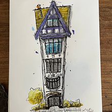 My project for course: Expressive Architectural Sketching with Colored Markers. Sketching, Drawing, Architectural Illustration, Sketchbook & Ink Illustration project by Lorena Garcia - 06.07.2022