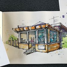 Il mio progetto del corso: Disegno architettonico espressivo con pennarelli colorati. Sketching, Drawing, Architectural Illustration, Sketchbook & Ink Illustration project by Jennifer Villa - 06.12.2022