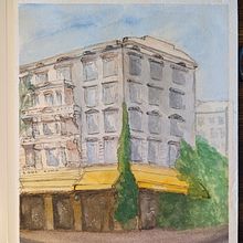 My project for course: Architectural Sketching with Watercolor and Ink. Sketching, Drawing, Watercolor Painting, Architectural Illustration, Sketchbook & Ink Illustration project by artofpine - 06.12.2022