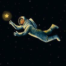 Floating weightless. Een project van Traditionele illustratie, Digitale tekening, Kinderillustratie, Digitale illustratie y Ontwerp van personages van Victor Serrano Orozco - 12.06.2022