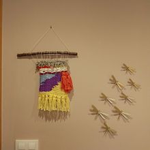 Mi proyecto del curso: Introducción al tejido en telar de bastidor. Een project van Ontwerp van accessoires,  Interieurdecoratie, Textiel, Weven y Textielontwerp van sandymmster - 27.05.2022